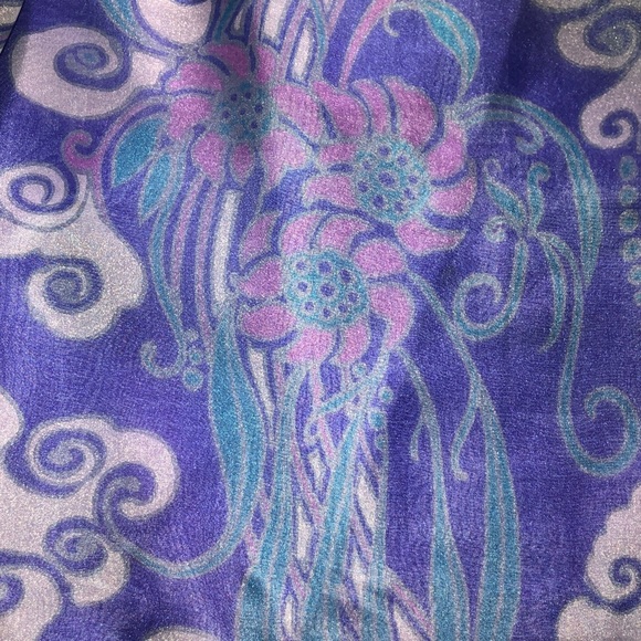 Vintage 1960s Pierre Cardin For Miss Selfridge One Sleeve Chiffon Cocktail Dress - Picture 8 of 9